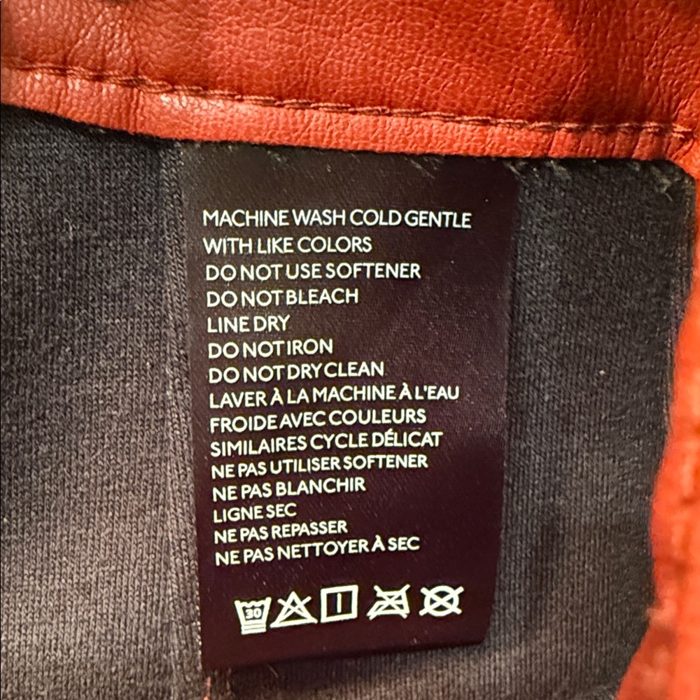 Anthropologie Maeve The Colette Cropped Red Faux Leather Wide-Leg Pants - Sz 31 - Picture 5 of 5
